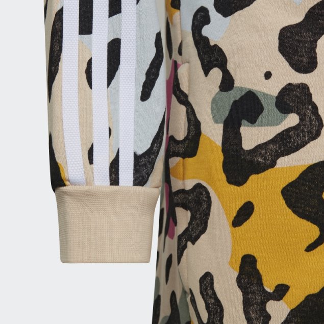 Sudadera Con Capucha Y Cremallera Alargada Animal Print Arena Adidas