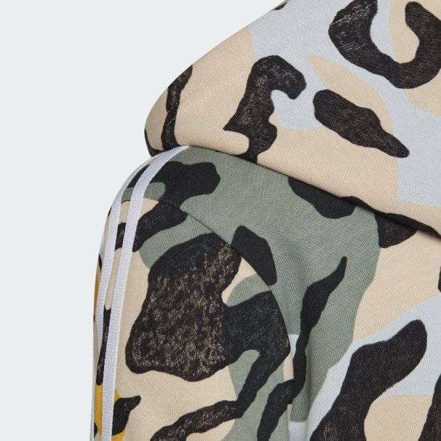 Sudadera Con Capucha Y Cremallera Alargada Animal Print Arena Adidas