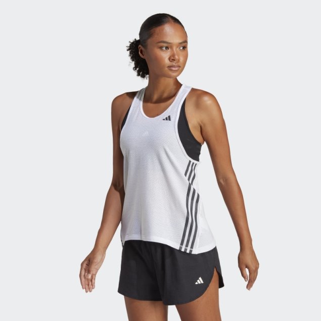 Iconos De Carrera Hechos Con La Naturaleza Camiseta De Tirantes Para Correr Blanca Adidas