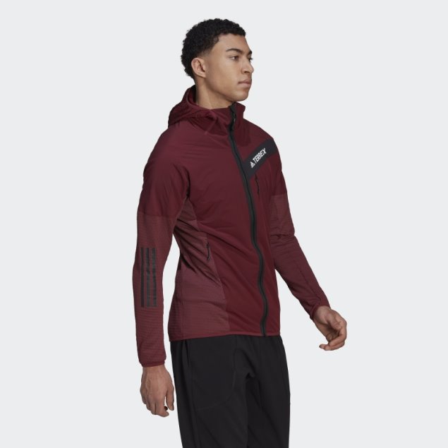 Adidas Techrock Flooce Wind Chaqueta Con Capucha Rojo