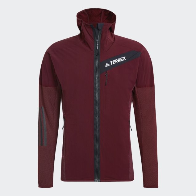 Adidas Techrock Flooce Wind Chaqueta Con Capucha Rojo