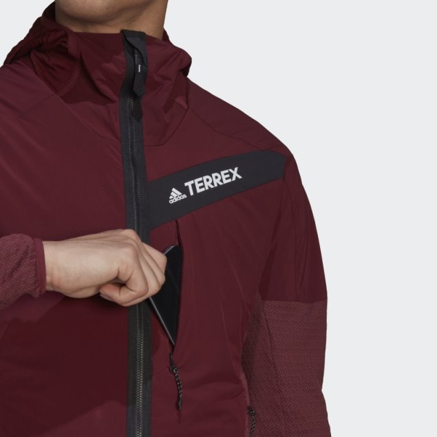 Adidas Techrock Flooce Wind Chaqueta Con Capucha Rojo