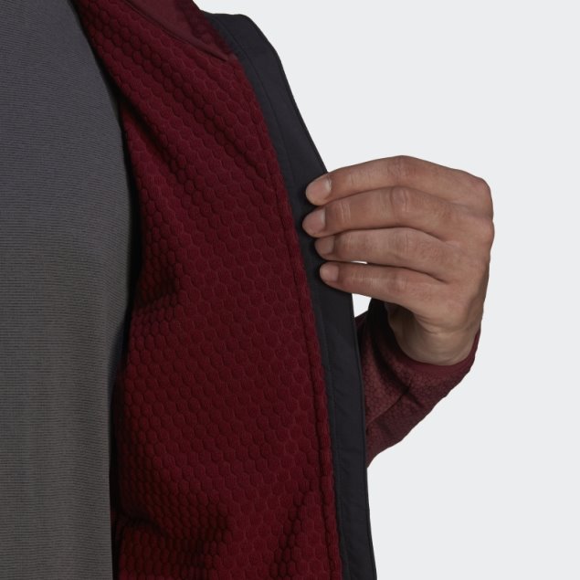 Adidas Techrock Flooce Wind Chaqueta Con Capucha Rojo