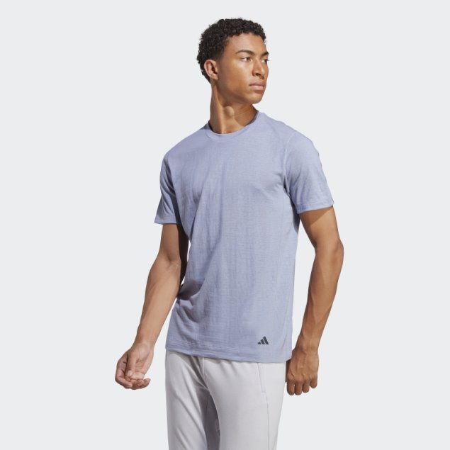 Camiseta Entrenamiento Yoga Plata Violeta Adidas