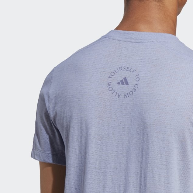 Camiseta Entrenamiento Yoga Plata Violeta Adidas