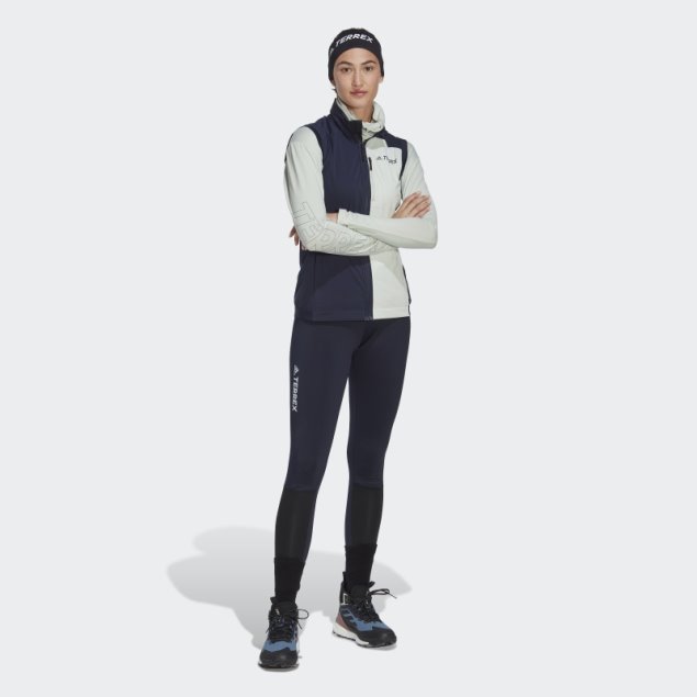 Adidas Terrex Xperior Cross-country Ski Soft Shell Chaleco Verde Elegante