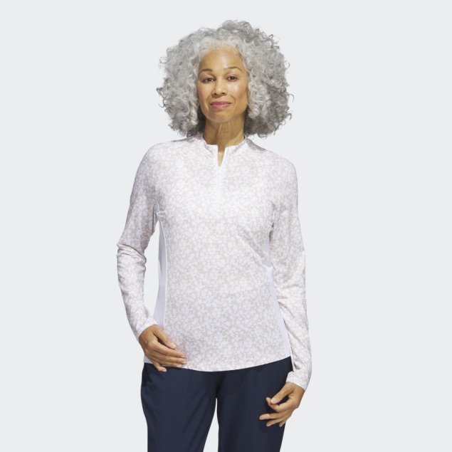 Polo De Golf Adidas Ultimate365 Estampado Con Cremallera De 1/4 Y Cuello Alzado