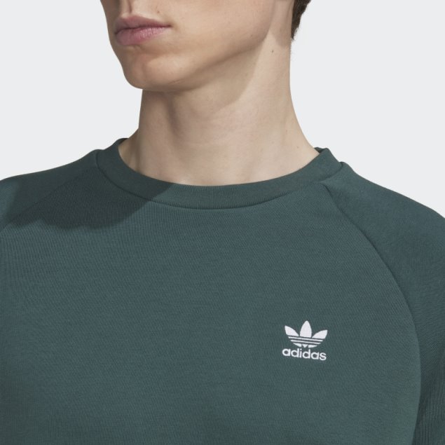 Sudadera Adicolor Essentials Trefoil Cuello Redondo Adidas Verde