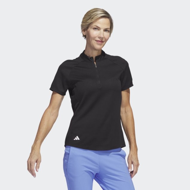 Polo De Golf Texturizado Negro Adidas
