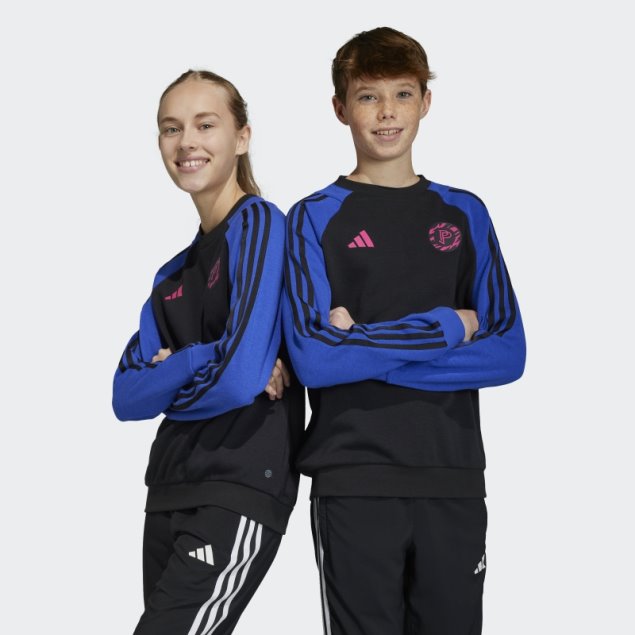 Sudadera Azul Adidas Pogba Con Cuello Redondo