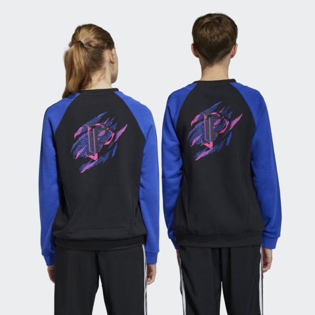 Sudadera Azul Adidas Pogba Con Cuello Redondo