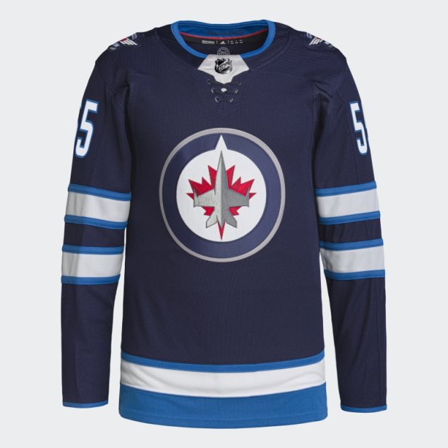 Adidas Jets Scheifele Local Auténtico Camiseta Azul Marino 09 Ccm-sld