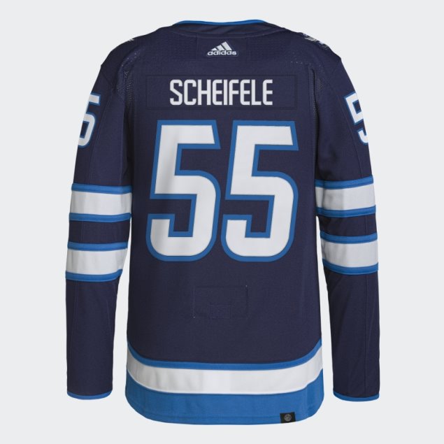 Adidas Jets Scheifele Local Auténtico Camiseta Azul Marino 09 Ccm-sld