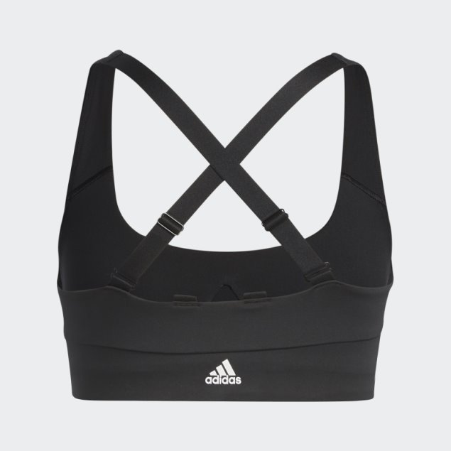 Adidas Powerimpact Training Sujetador De Sujeción Media Con Logo Negro