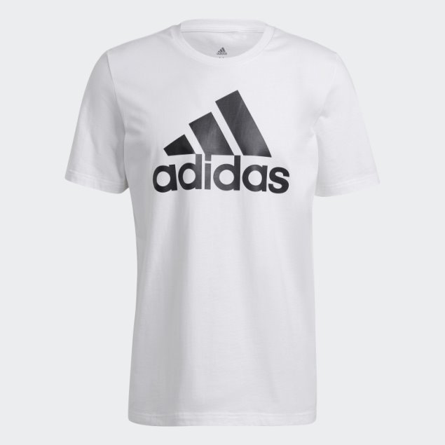 Camiseta Adidas Blanca Con Logo Grande