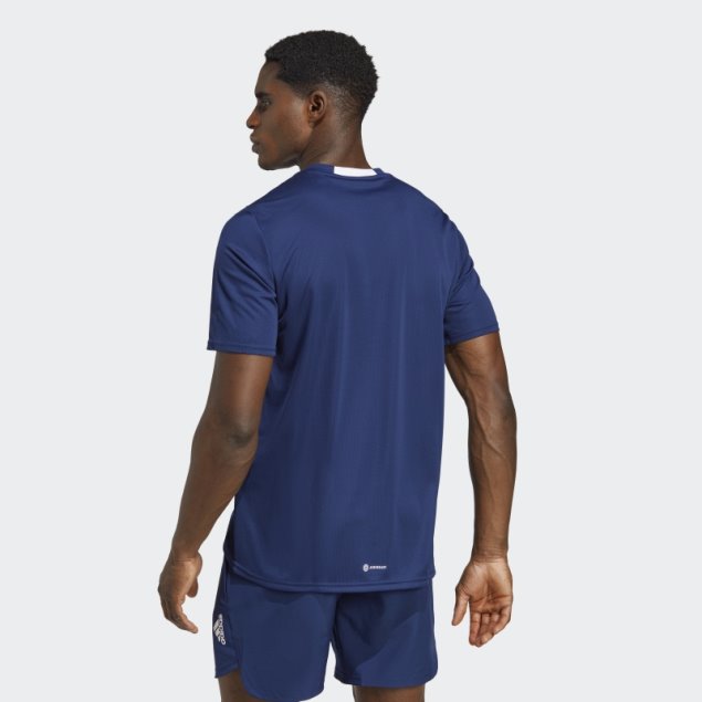 Camiseta Azul Oscuro Aeroready Diseñada Para El Movimiento Adidas
