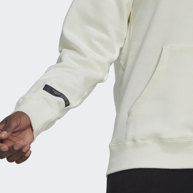 Adidas Sudadera Oversize Blanca Con Capucha