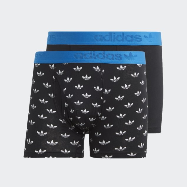 Calzoncillos Confort Flex Algodon Estampado Adidas Negro