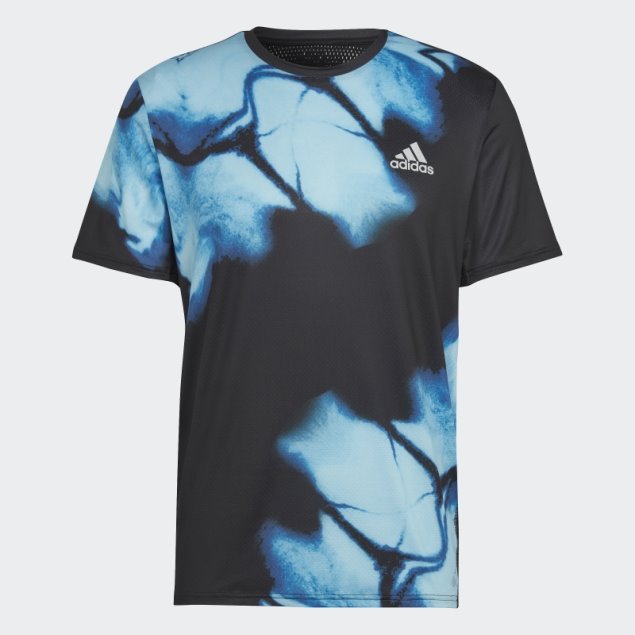 Camiseta Negra Con Gráfico Adidas Fast
