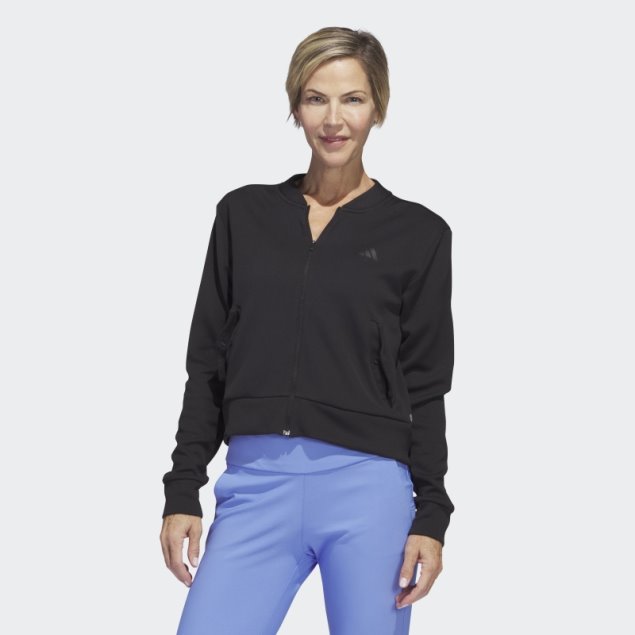 Chaqueta Bomber De Golf Negra Adidas