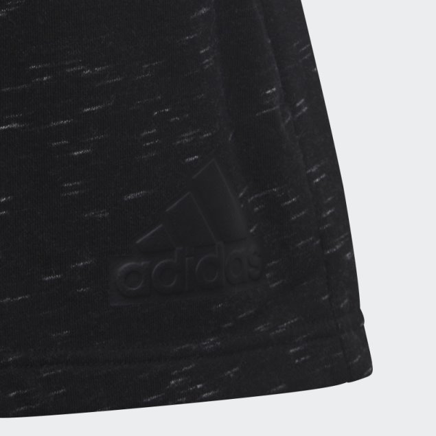 Adidas Shorts Negros Melange Future Icons Con Logo Grande