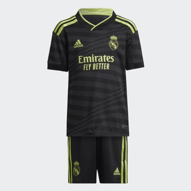 Negro Miniequipo Adidas Real Madrid 22/23 Tercera Equipación