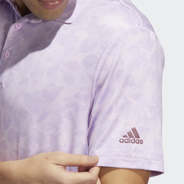 Adidas Prisma-print Polo Shirt Púrpura Brillo Moda
