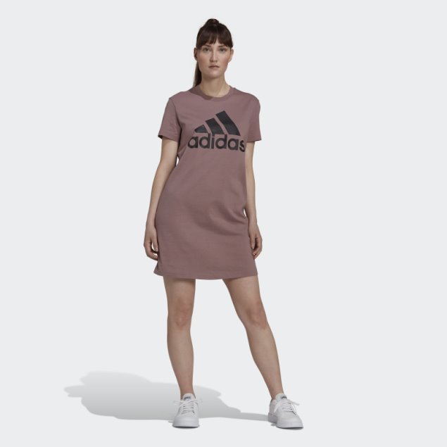 Vestido Con Logo Esencial Adidas Morado