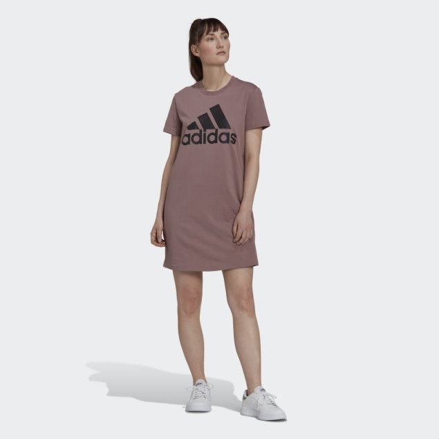 Vestido Con Logo Esencial Adidas Morado