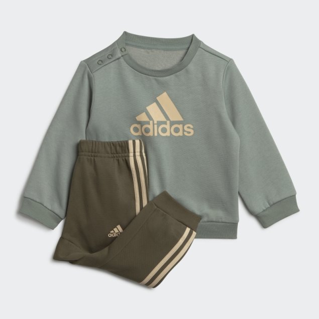 Conjunto De Jogger Insignia De Deporte Verde Plata Adidas