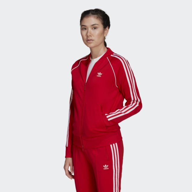 Chaqueta De Chándal Primeblue Sst Adidas Roja