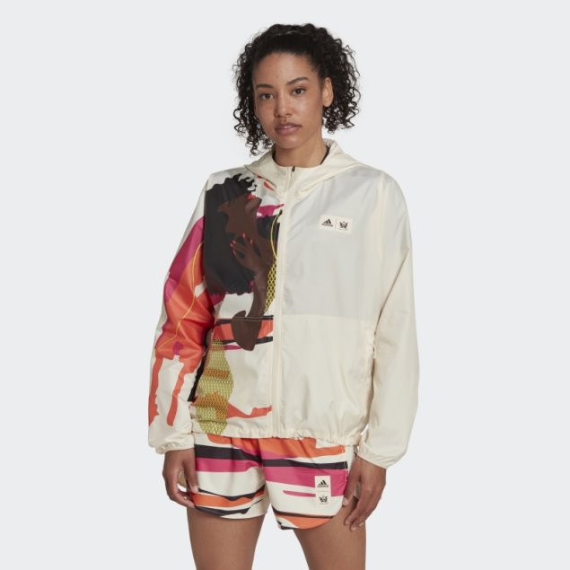 Chamarra De Running Rápida Thebe Magugu Color Crudo Adidas