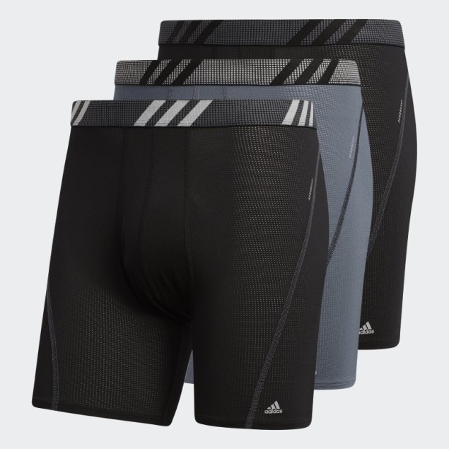 Calzoncillos Boxer De Malla De Rendimiento Negro Adidas 3 Pares (grande Y Alto)