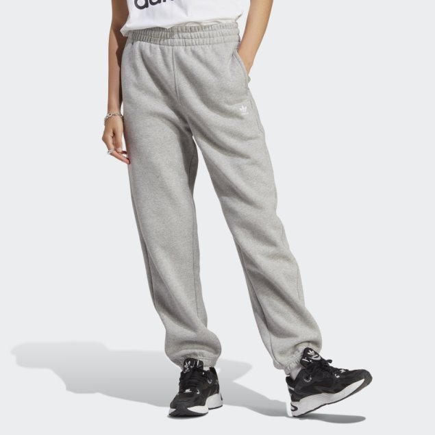 Adidas Joggers De Forro Polar Essentials Gris Medio