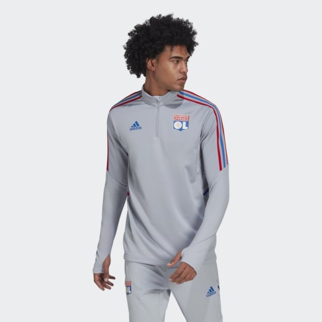 Adidas Olympique Lyonnais Tiro 21 Camiseta De Entrenamiento Plata