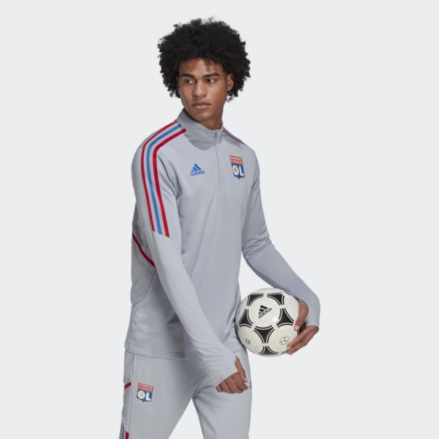 Adidas Olympique Lyonnais Tiro 21 Camiseta De Entrenamiento Plata