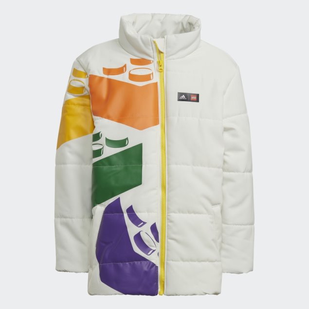 Chaqueta Acolchada De Invierno Blanca Adidas X Classic Lego