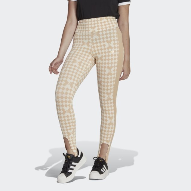 Adidas Ski Chic Allover Print Mallas Moda Blanco