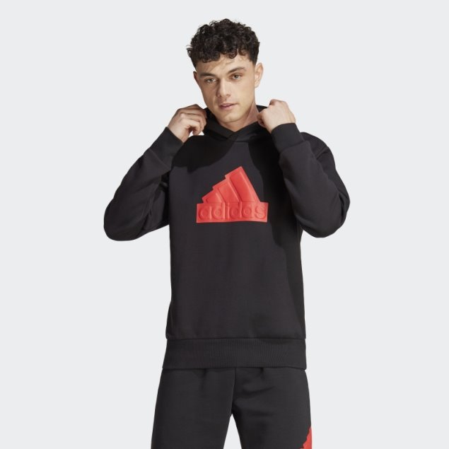 Adidas Future Icons Badge Of Sport Sudadera Con Capucha Rojo