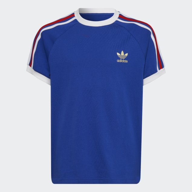 Camiseta Adidas Adicolor 3 Rayas Azul Real