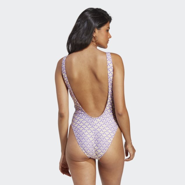 Bañador Amarillo Con 3 Rayas Monogram De Adidas Originals