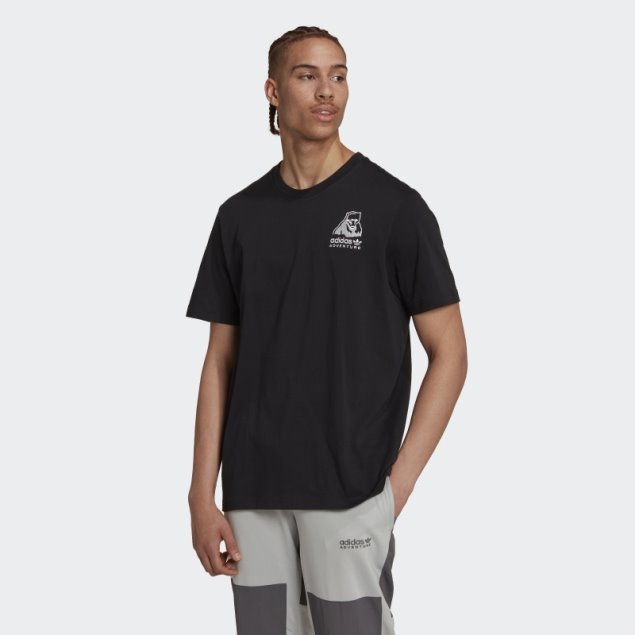 Camiseta Negra Adidas Adventure Invierno Caliente
