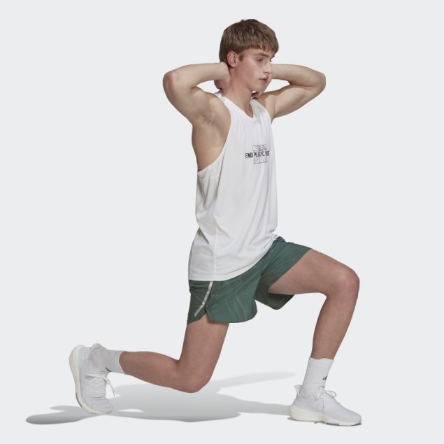 Pantalón Corto Adidas Verde óxido Diseñado Para Correr Por Los Océanos