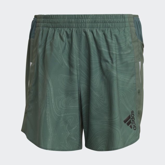 Pantalón Corto Adidas Verde óxido Diseñado Para Correr Por Los Océanos