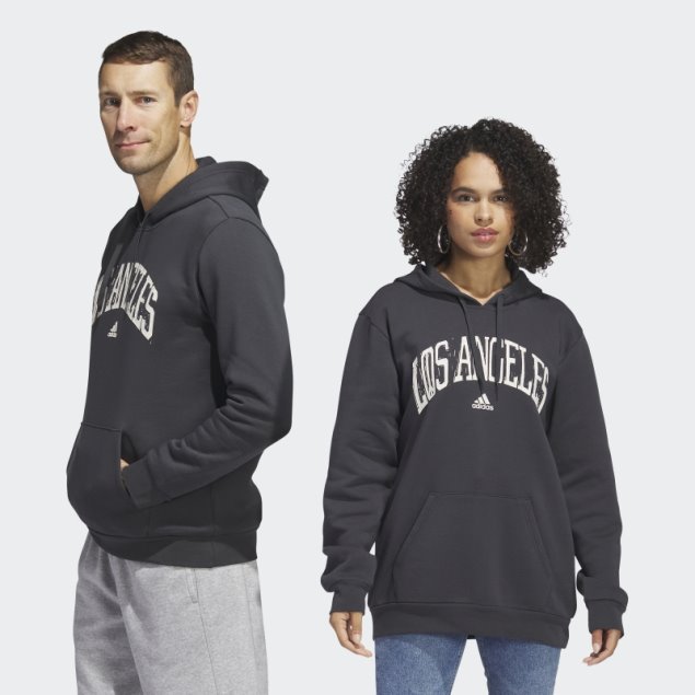 Sudadera Con Capucha Gráfica De Los Angeles (género Neutral) Adidas Carbon