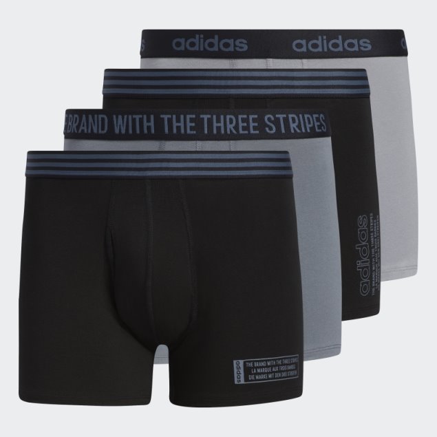 Calzoncillos Adidas Core Cotton Trunk 4 Pares Negro