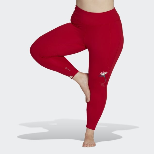 Rojo Adidas Thebe Magugu 7/8 Leggings De Estudio (talla Grande)