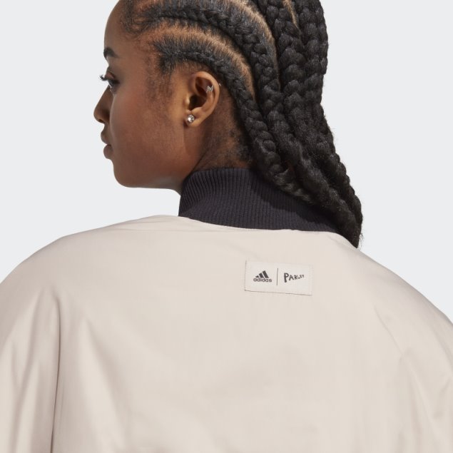 Chaqueta Bomber Adidas X Parley Gris Topo Moda