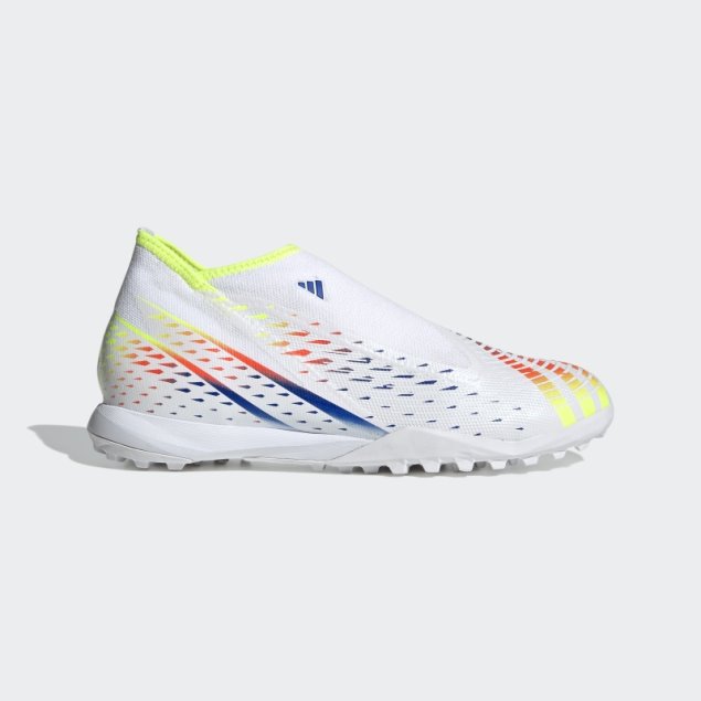 Predator Edge.3 Laceless Turf Zapatos De Fútbol Adidas Blanco