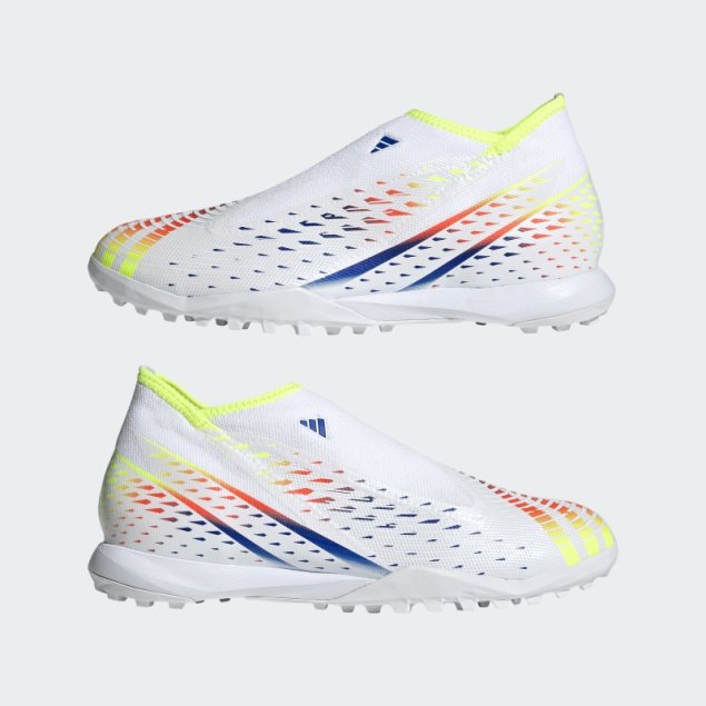 Predator Edge.3 Laceless Turf Zapatos De Fútbol Adidas Blanco